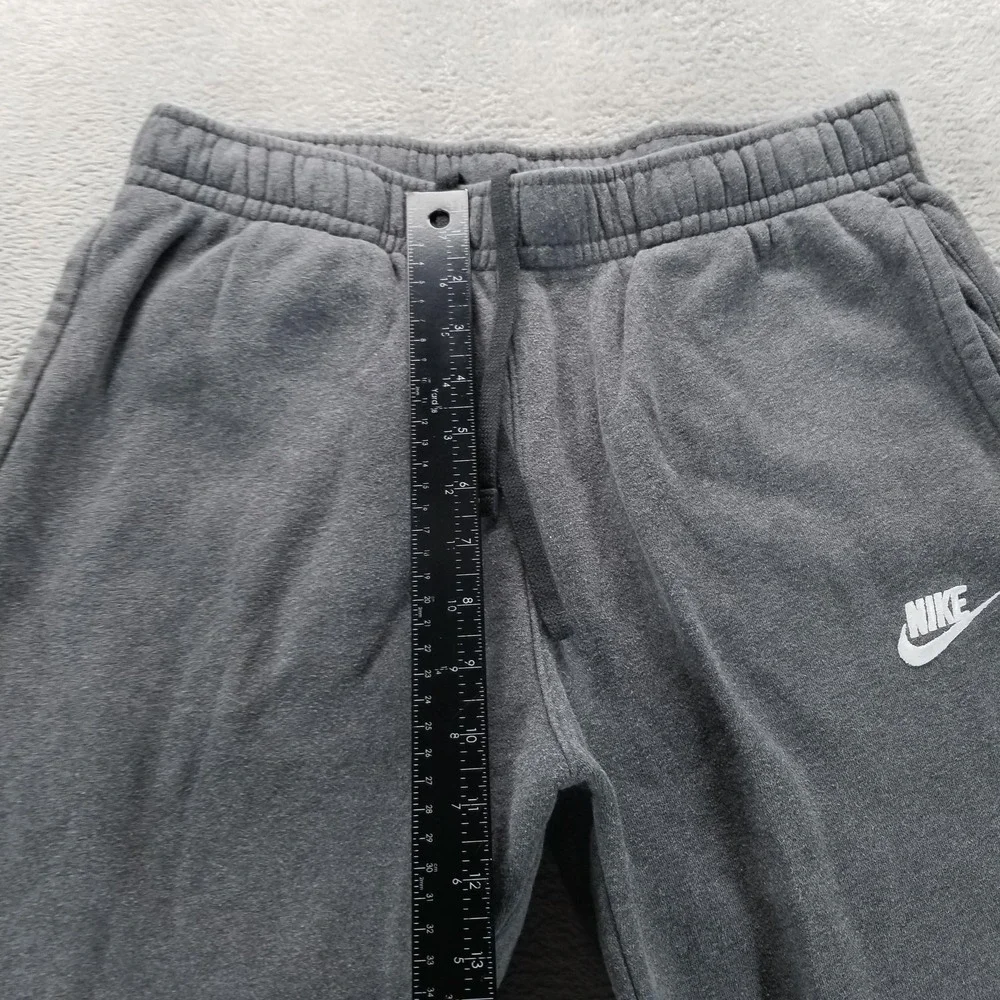 Nike Sweatpants Mens M Gray Fleece Tapered Elastic Waist Pockets Gym Workout‎